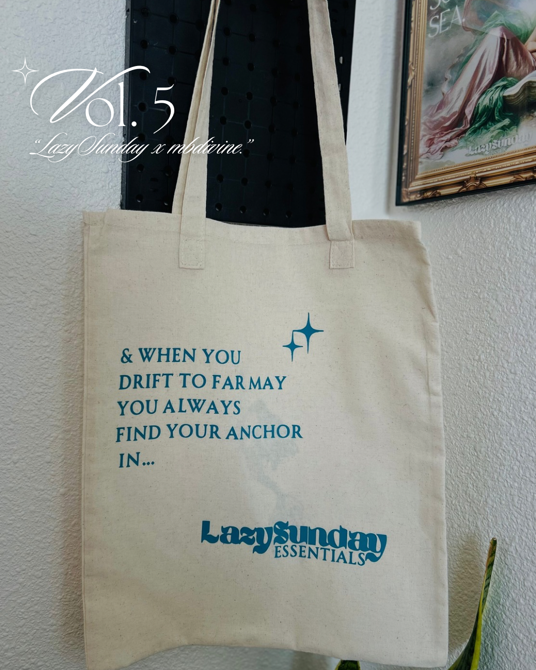 LazySunday x Mbdivine tote bags