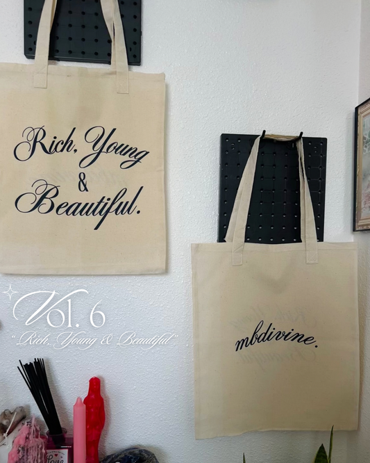 Rich, Young, & Beautiful tote bag